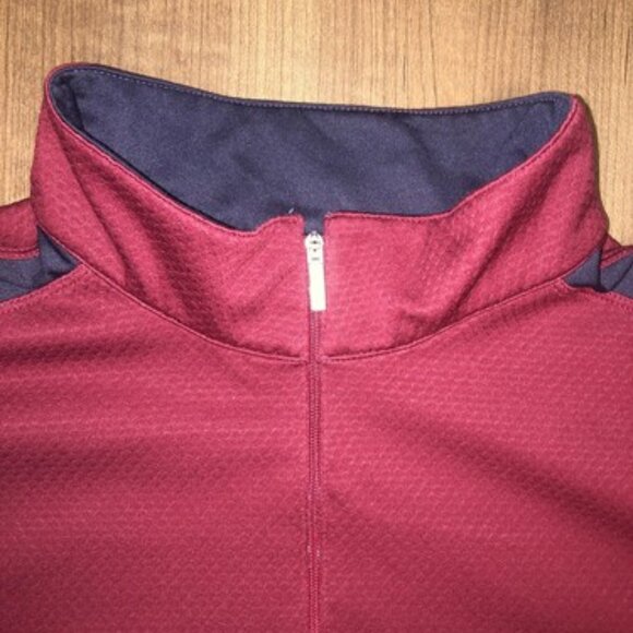 Nike Golf Quarter Zip Jacket Red Large Men’s Golfing Sports Nike Fitdry Logo - Picture 3 of 9